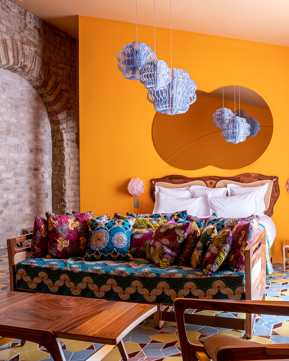 View from the stairs of hotel L'Arlatan in Arles